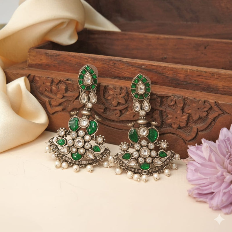 Pure Silver Royal Earrings